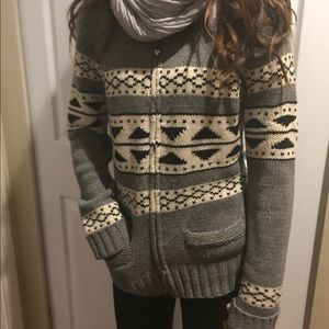 TNA 100% Lambswool Cardigan Sweater